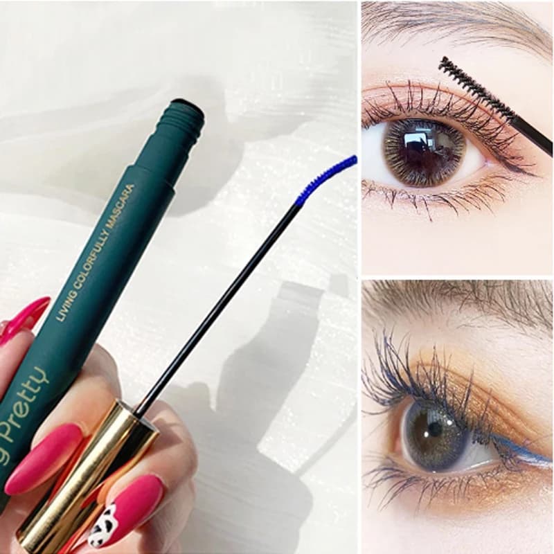 Nuovo Rimels Mascara Trucco Ciglia in fibra 3D Ciglia spesse naturali impermeabili Mascara nero Curling Make up Trucco occhi Viola Blu