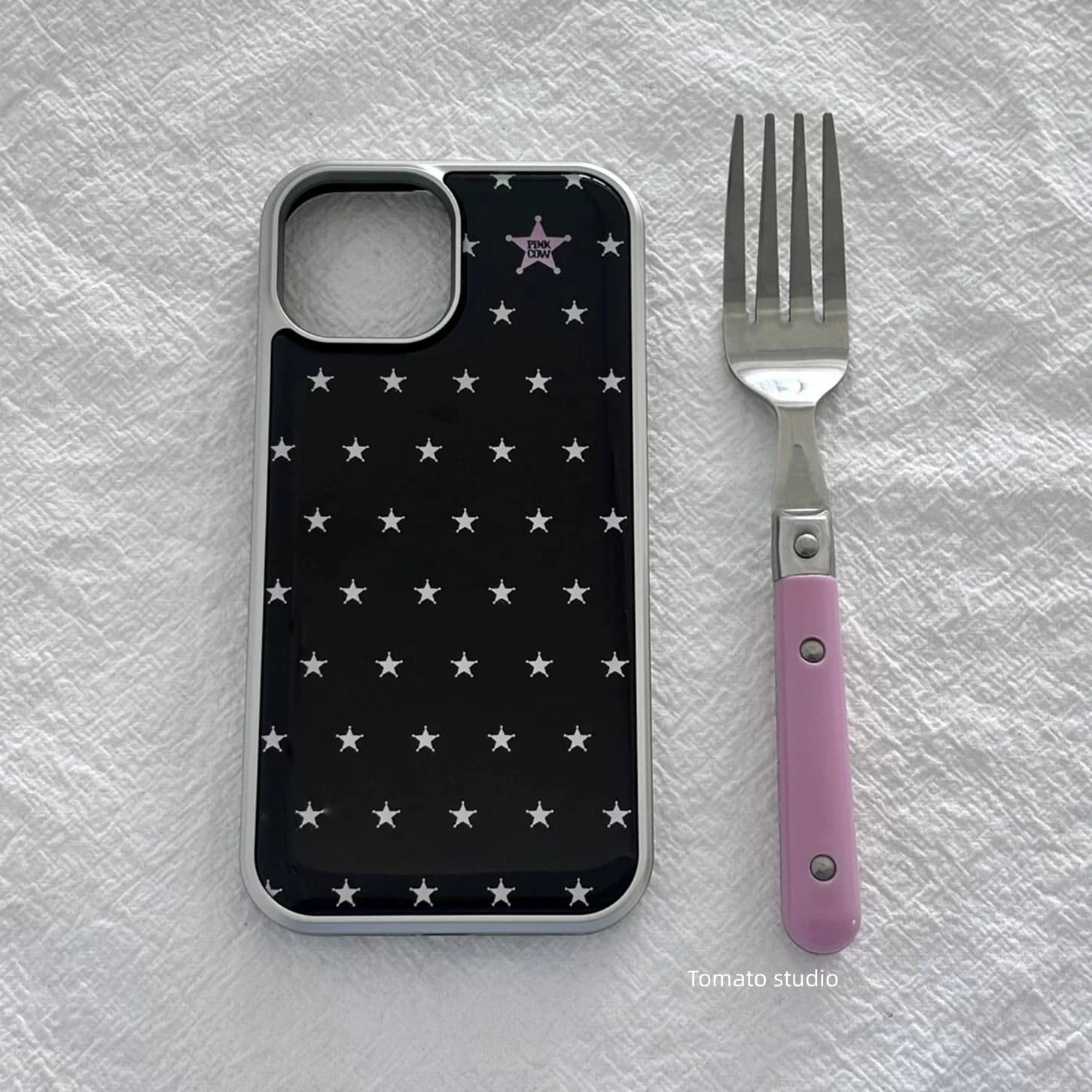 Retro White Pentagram Black Electroplated Drip Glue Phone Case For Samsung Galaxy S23 FE S24 PLUS S25 ULTRA S26 EDGE Y2K Cover