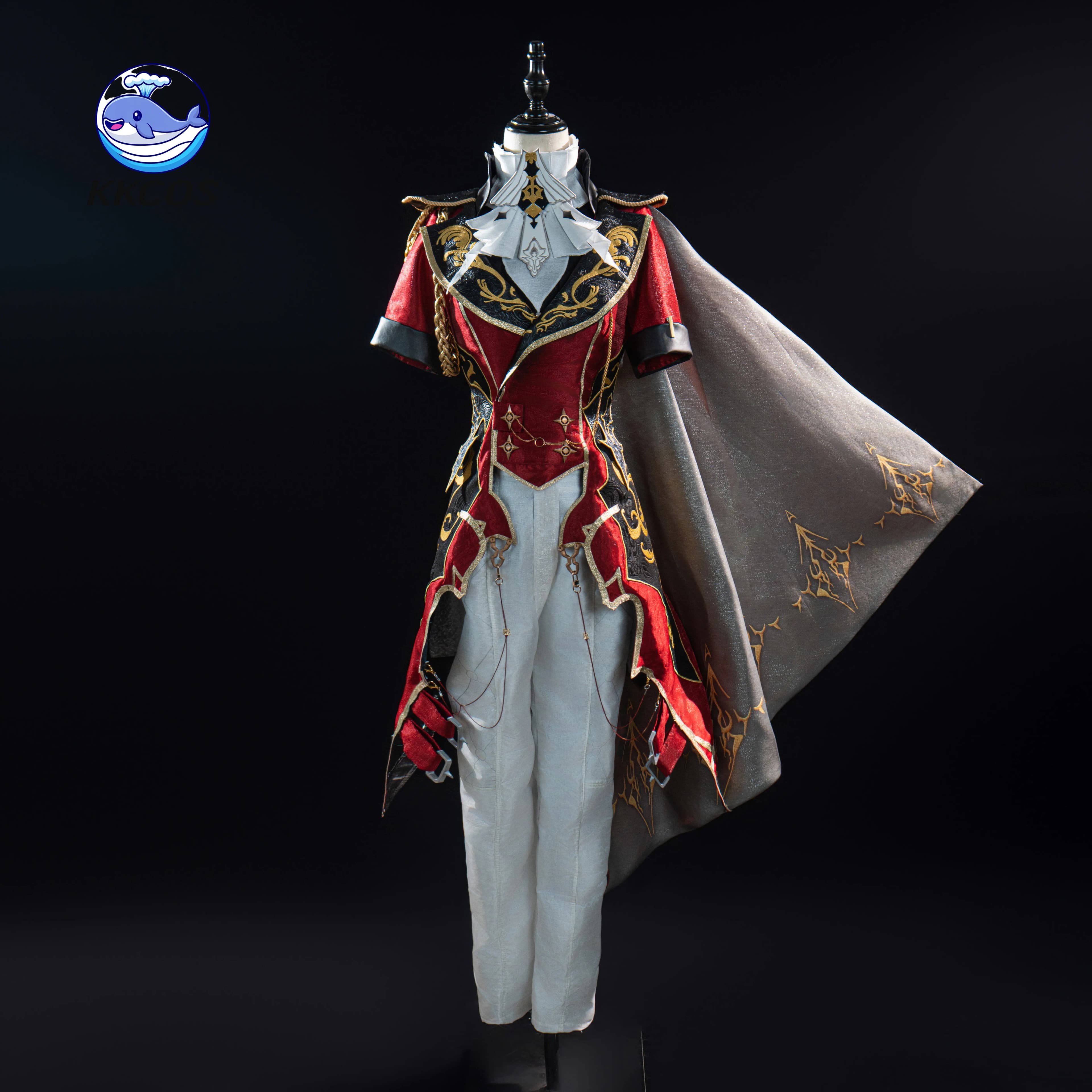 KKCos Punishing: Gray Raven Lucia: Coronal Mistnight Crimson Crown ‌‌Cosplay Costume Handsome High Quality Game Outfit Halloween