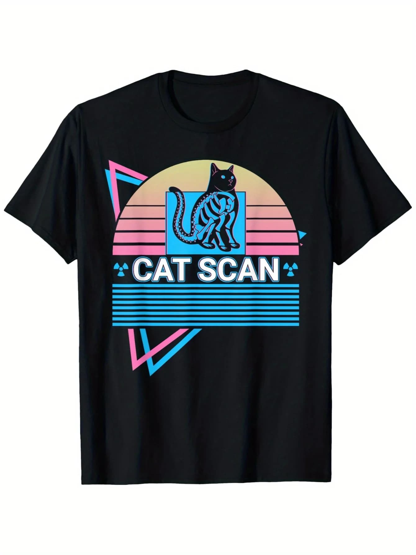 T-shirt Cat UFO Meme - Selfie divertente, 100% cotone, S-XXXL, regalo casual nero