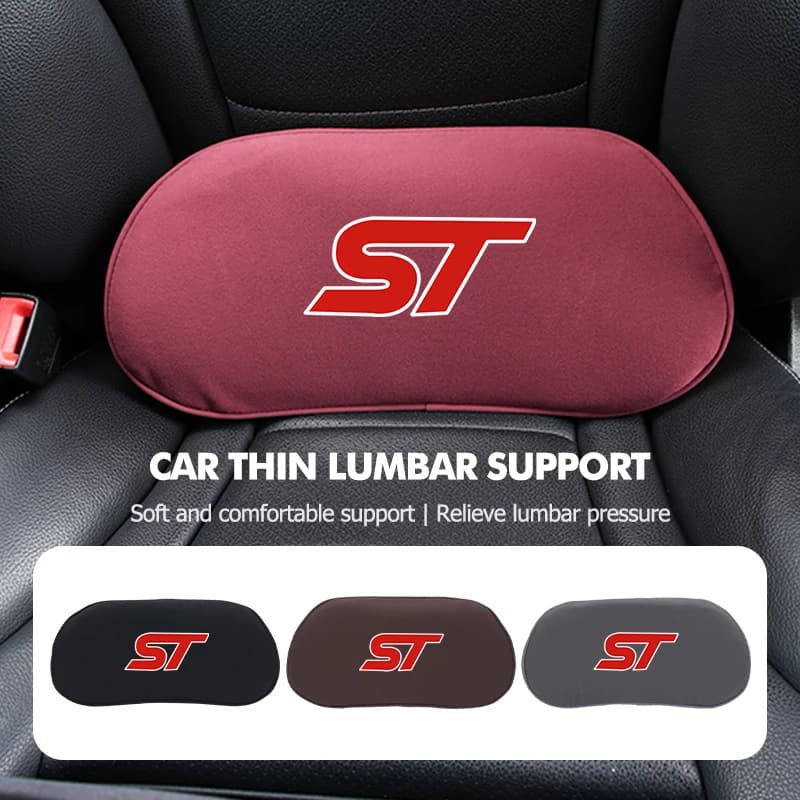 Car Seat Headrest Lumbar Support Protective Pillow Waist Cushion For Ford S-MAX Kuga Mondeo Fusion KA Everest Escape ST Racing