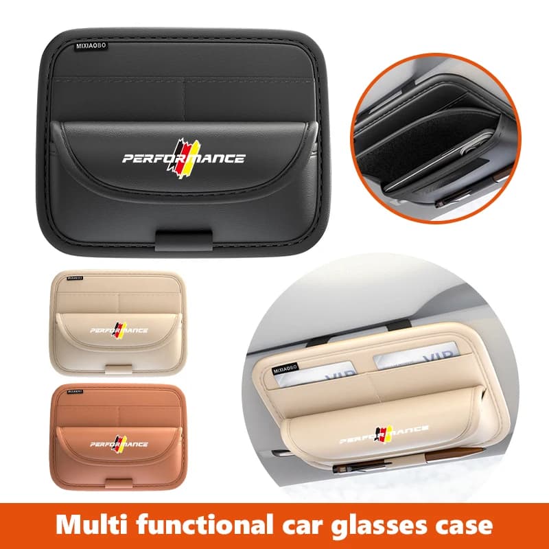 Car Sun Visor Glasses Storage Bag Sunshade Sunglasses Holder For BMW E30 E34 E36 E39 E46 E52 E53 E60 E61 E62 E70 E71 E83