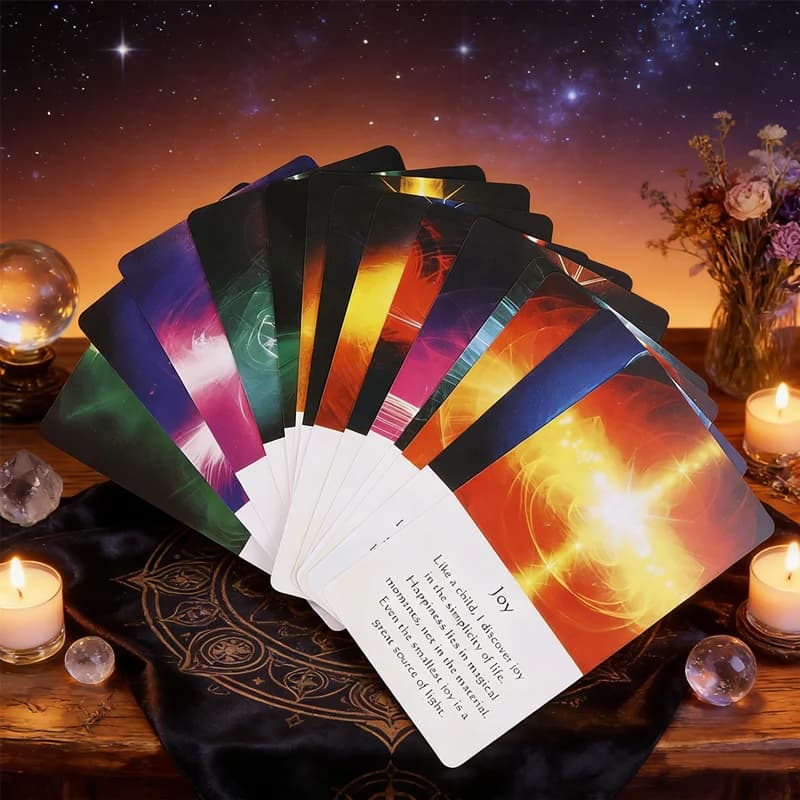 Mazzo di tarocchi Witchy Oracle da 54 carte ​ Guida Divina, edizione inglese, arte mistica, perfetta per principianti come oggetto da collezione magico