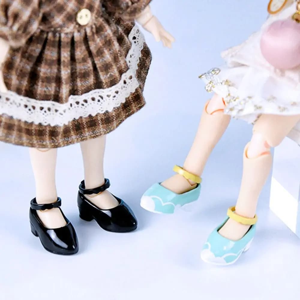 10 Styles For ob11 Slippers High Heels 1/12 Dolls Shoes Cute Shoes PVC Wear Fashion Sandals