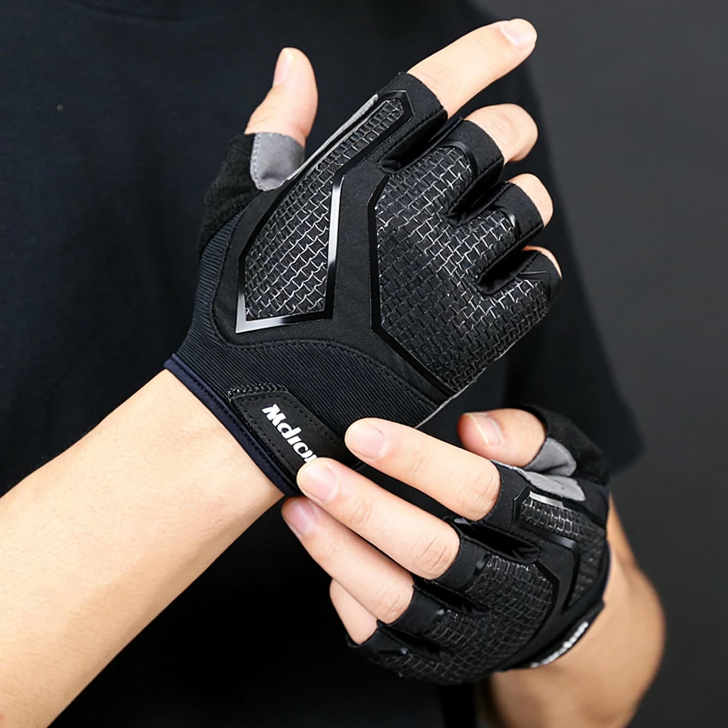 New Half-Finger Men'S and Women'S Cycling Gloves Liquid Silicone Shock-Absorbing Breathable Sports Bike Fitness Gloves