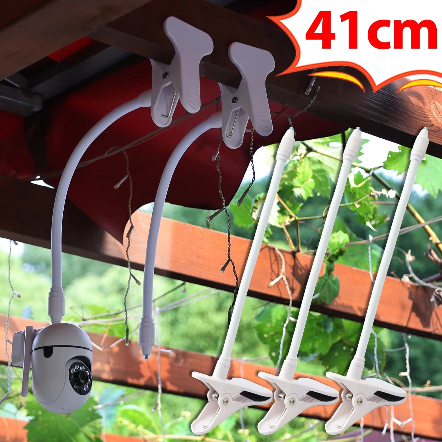 Supporto Universale per Baby Monitor, Clip Multifunzione Senza Foratura, Supporto Flessibile per Telecamere, Morsetto Regolabile