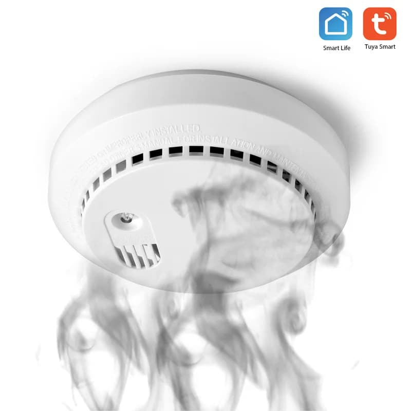 Tuya WiFi Rilevatore intelligente di monossido di carbonio CO Rilevamento di fumo Sensore composito Allarme antincendio gas Notifica APP Vita intelligente