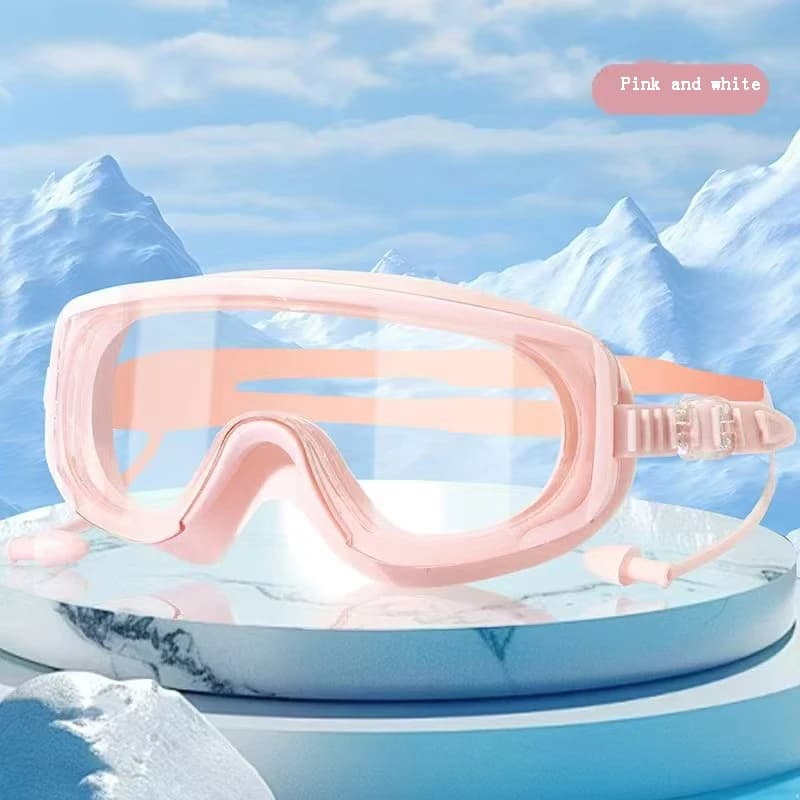 Outdoor swimming glasses Adult swimming glasses with large frame Colorful and high definition silicone swimming glasses
