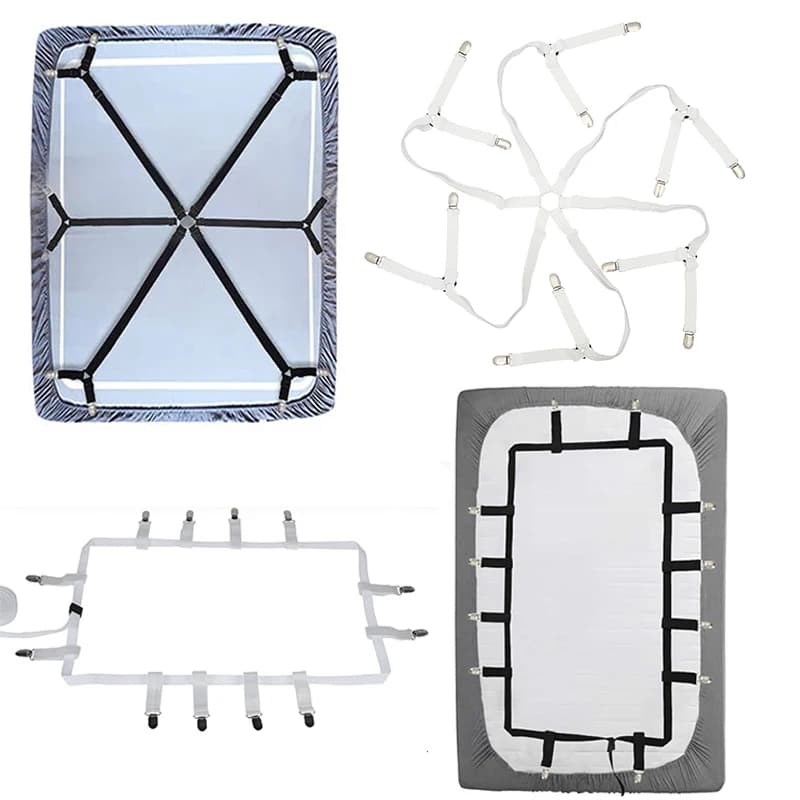 12 clip lenzuolo clip fisse universale regolabile elastico cinturino antiscivolo supporto per materasso elementi di fissaggio coperte biancheria da letto
