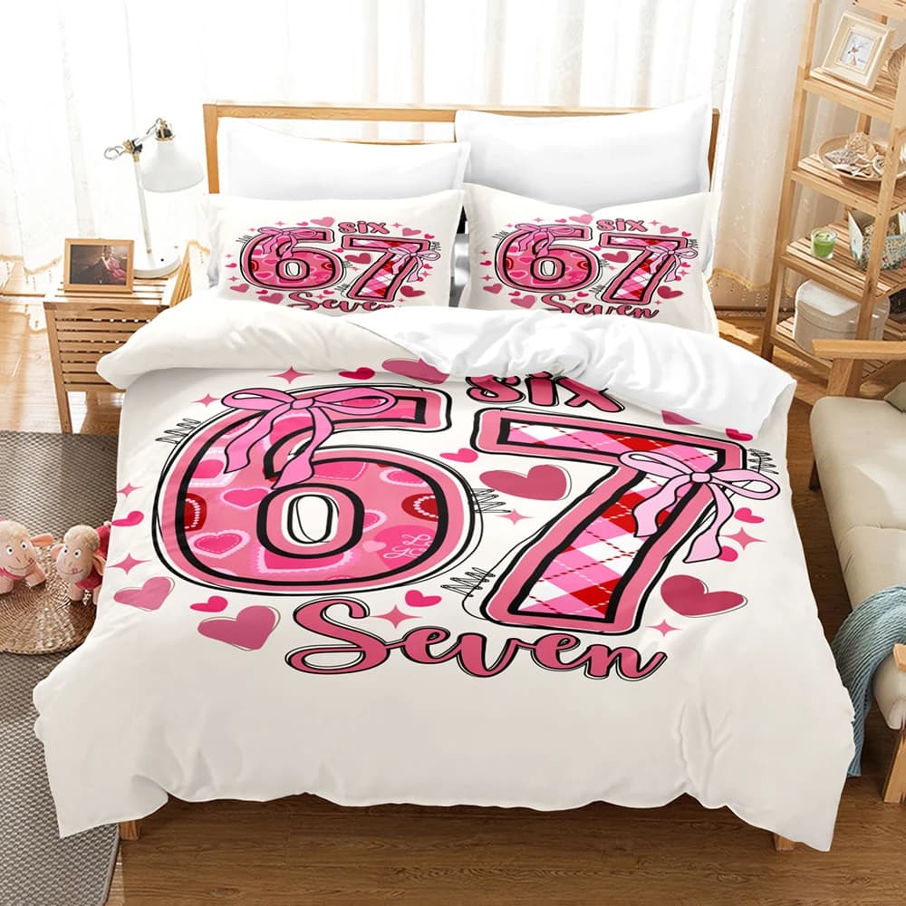 67 POP Culture 3D Print Bedding Set Modern Style Soft Duvet Cover Set King Queen Twin Size Birthday Gift for Bedroom Decor