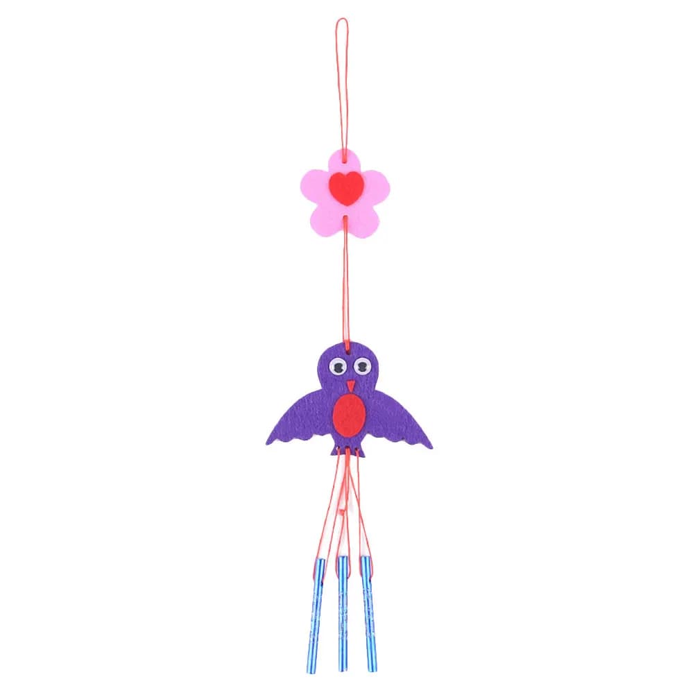 6Pcs DIY Wind Chime Pendant Kids Cartoon Handmade Hanging Decor Durable Material Cultivate Hands-on Ability Creative Craft Set