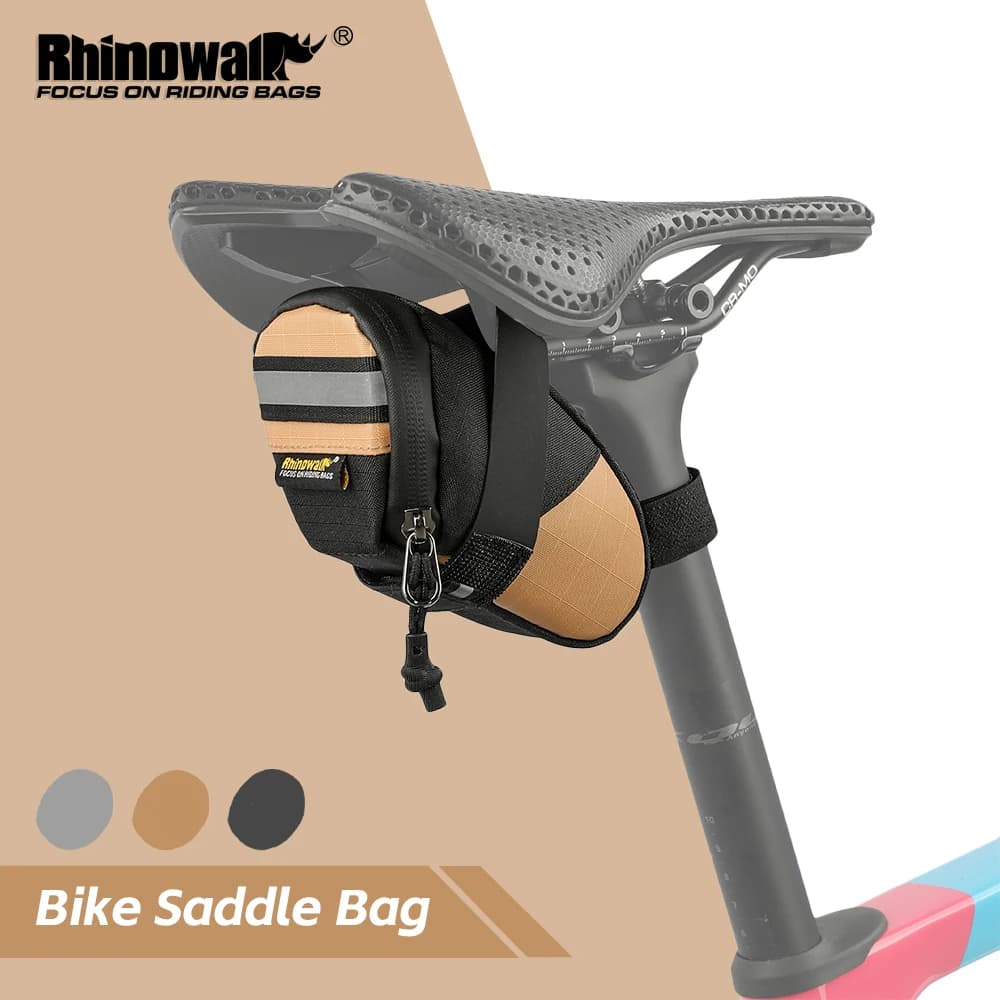Rhinowalk Bicycle Saddle Bag 0.4 liters Water Resistant Rear Coda Accessory to store tools Reflective cycling kit for bicycle Easy to carry