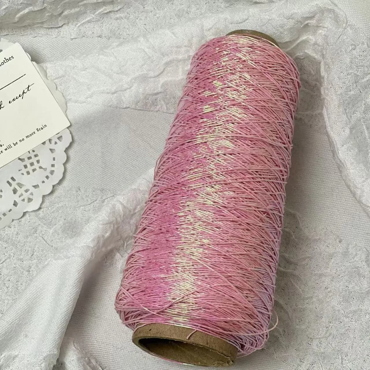 100g Sparkling Silver Core Yarn Featured Braided Gold Silk Thread DIY Handmade Hook Weaving Bag DIY Knitting Crocheting