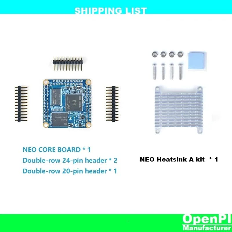 Open+Pi Nano Neo Core LTS (256M RAM e 4GB eMMC) V11 | Allwinner H3 Quad Cortex-A7, 1.2GHz | OpenWRT Ubuntu Linux DietPi Kali