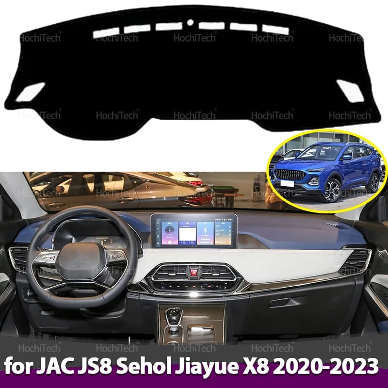 Car Dashboard Cover Avoiding Light Pad Anti-UV Mats Zerbino For JAC JS8 Sehol Jiayue X8 EVO 7 Moskvitch 8 2020 2021 2022 2023