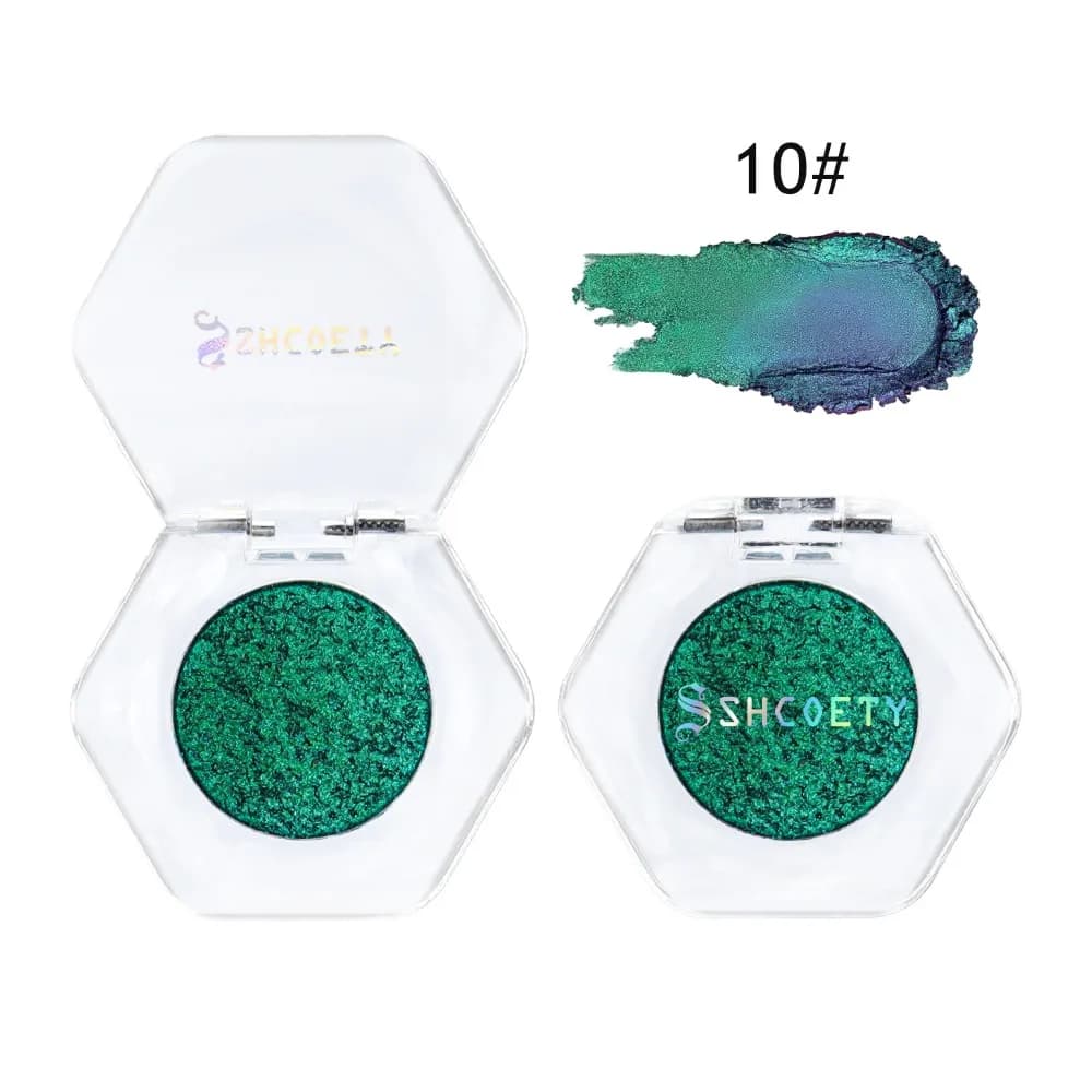Palette Ombretti Multicolore Effetto Camaleonte Lucido a Lunga Durata, Glitter Fine Brillante, Perlescente e Resistente al Sudore