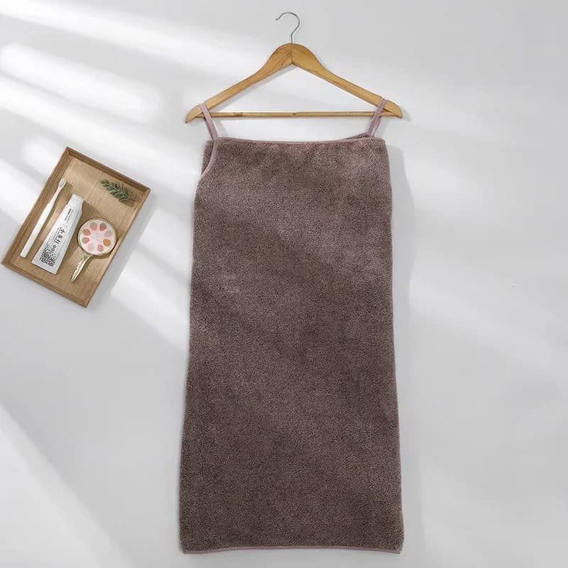 Accappatoio in Microfibra Assorbente per Donna, Vestito da Doccia Indossabile per Adulti, Asciugamano per Bagno e Sauna