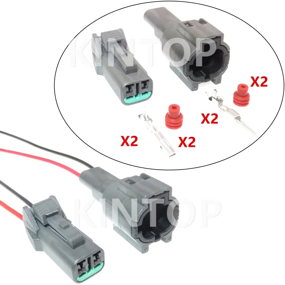1 Set 2 Pins Automobile Wiper Sprayer Wire Socket AC Assembly 7123-8520-40 7222-8520-40 PB015-02850 Auto Sealed Connector