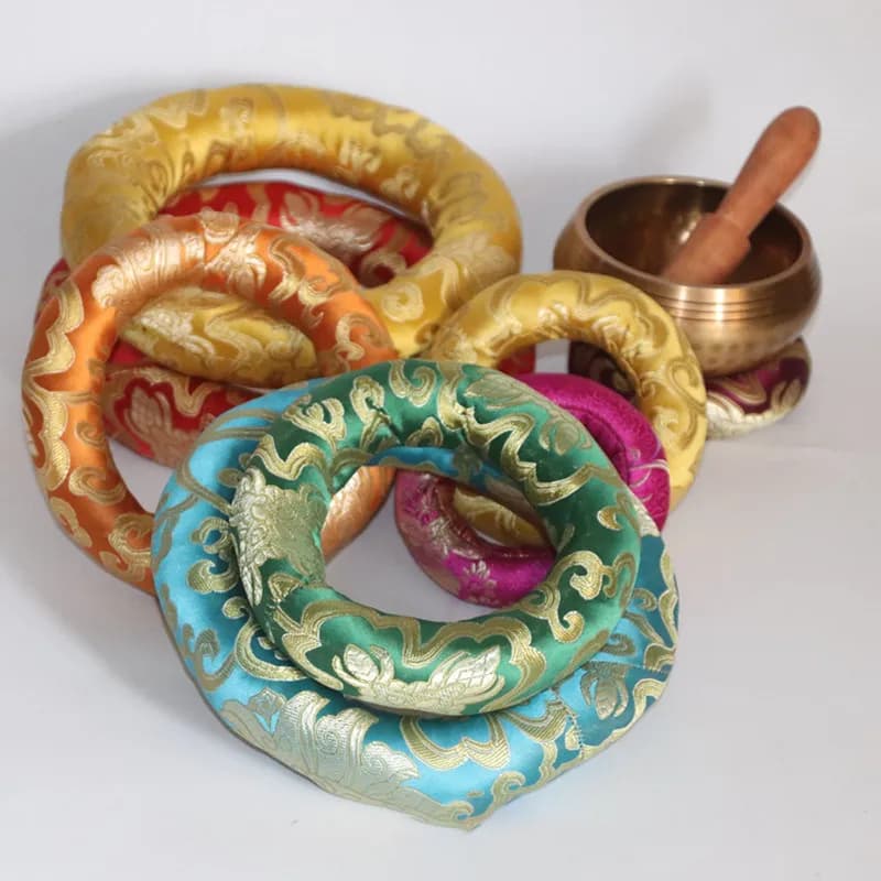 1Pcs Tibetan Bowls Cushion Cotton Sound Bowl Gasket Fine Craftsmanship for Meditation Music Bowl 9-11Cm Melodious Tone