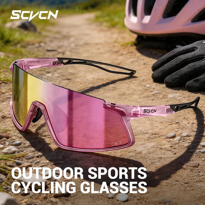 SCVCN UV400 Wrap-Around Sunglasses Large-Lens Glasses Mountaineering Outdoor Sports Cycling Hiking and Driving Sunglasses Unisex