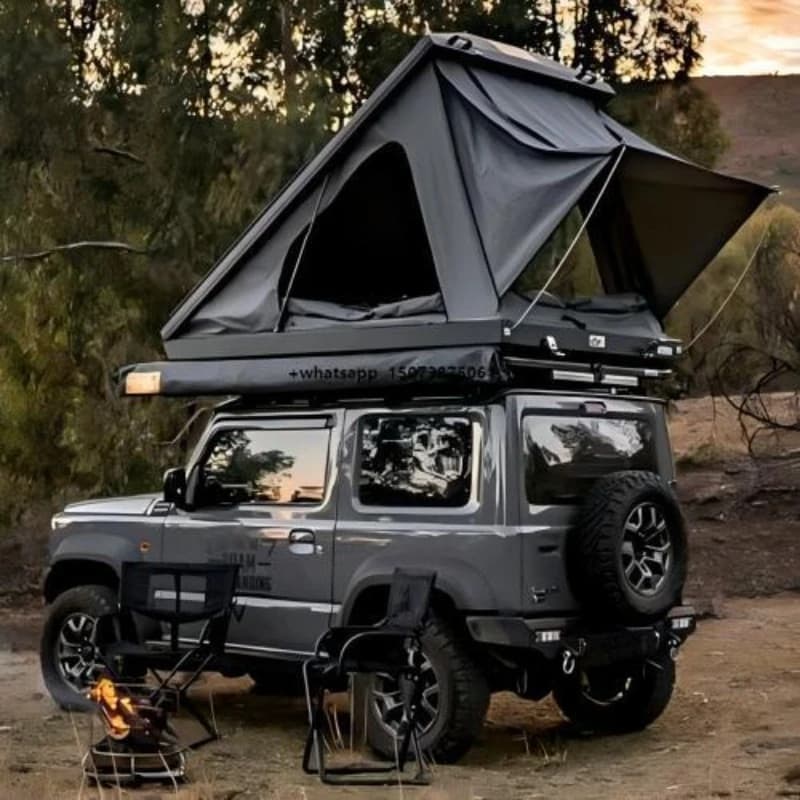 Aluminum Hard Shell Roof Self Driving Tour Car, Car Sunshade Outdoor Folding Camping Roof Tent Car Rooftop Tent Glamping Tent