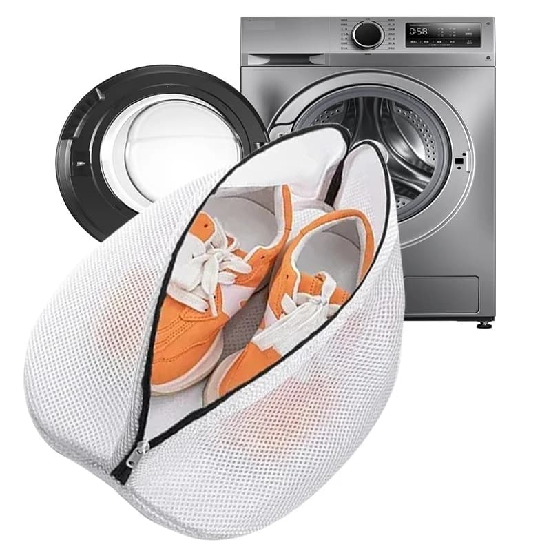 Mesh Laundry Bag Washing Machine Anti-deformation Shoes Washing Bag Guard Bawith Zips Travel Shoe Storage Bag Protective