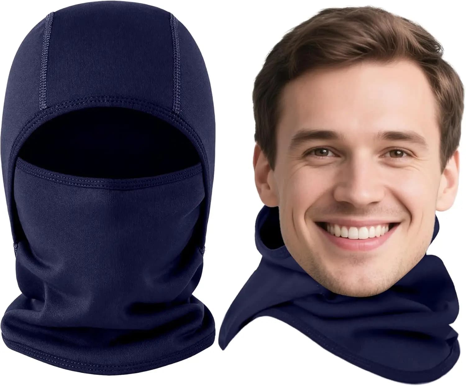 Maschera Antivento per Sci per Bambini 5-12 Anni, Balaclava Scaldacollo per Sport Invernali all'Aperto
