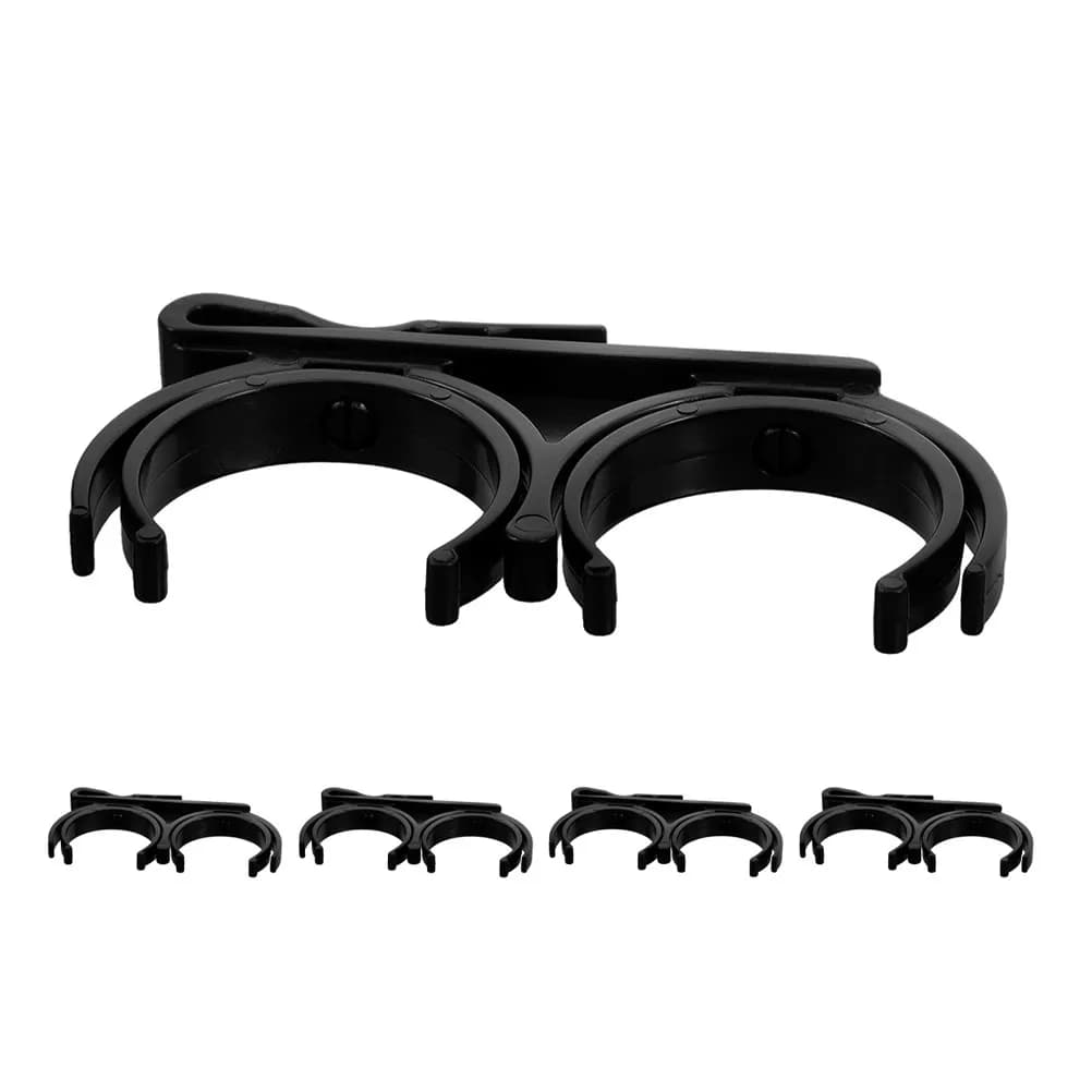 Portapalline da golf da 5 pezzi, girevole, pieghevole, con doppio clip, leggero, portatile, con doppio clip per palline, per campo da golf