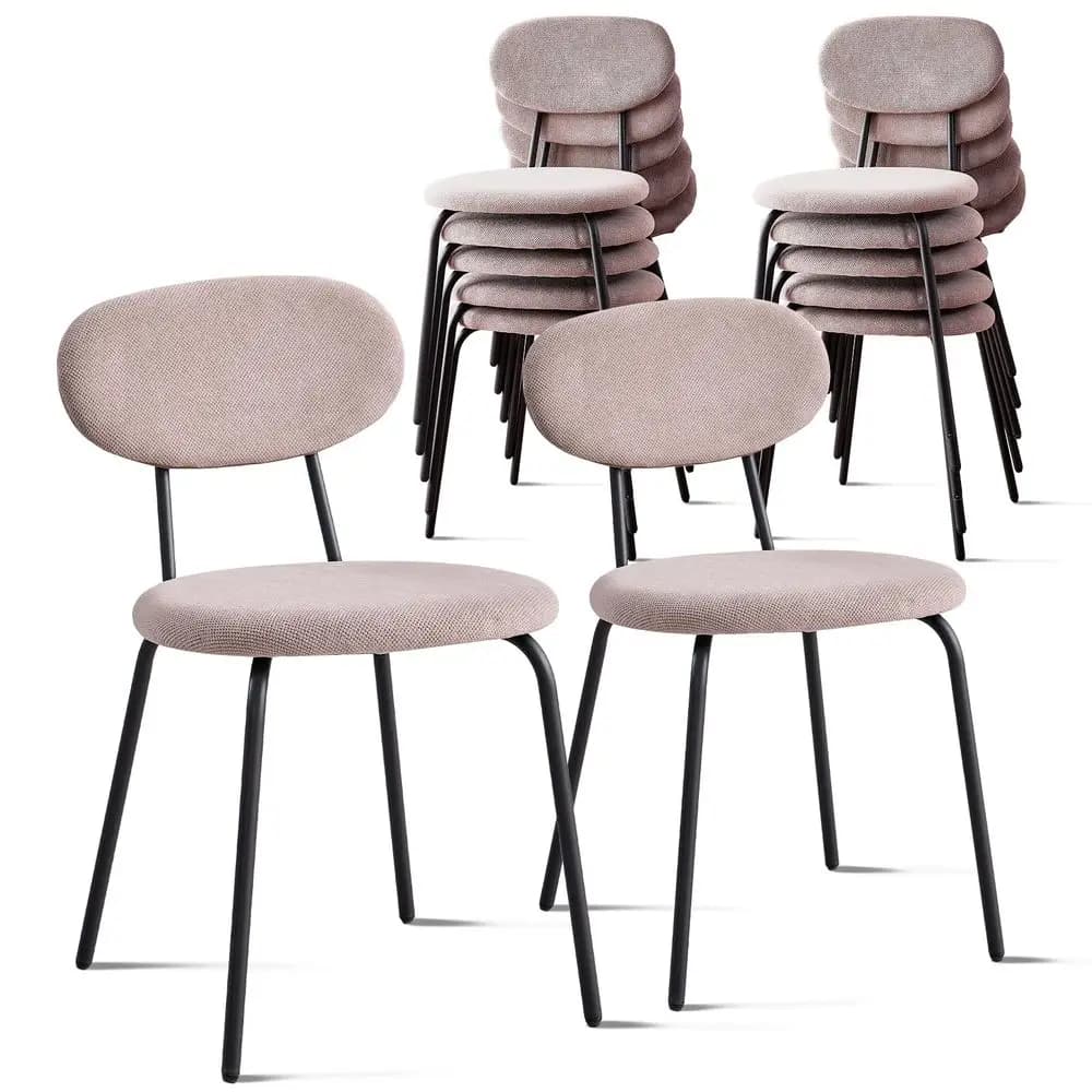 Wooden Dining Chairs Set of 4, Farmhouse Upholstered Dining Room Chairs with 3.5 Thick Cushion, FSC Solid Wood Ladder Back Kitc