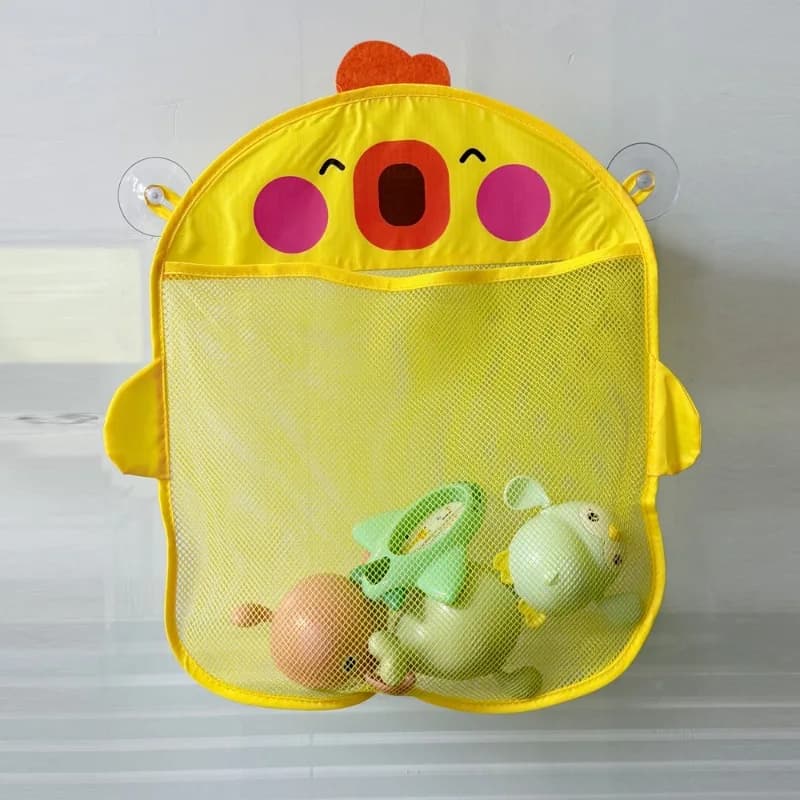 Baby Bath Toys Organizer Quick Dry Toddlers Mesh Net Bag For Bathroom Toy Storage Cartoon Shape Sand Beach Toys Storage Holder