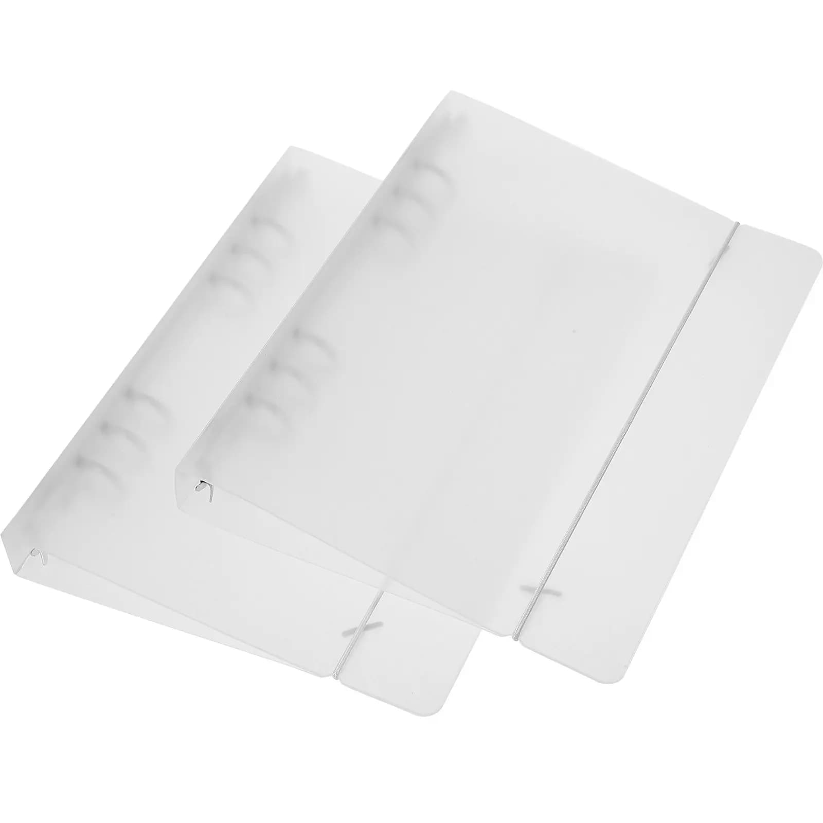 2 Pezzi Raccoglitore A5 in Metallo e PP, Copertina per Quaderno, Cartella Portadocumenti Portatile per Ufficio, Porta Documenti Trasparente per Fogli