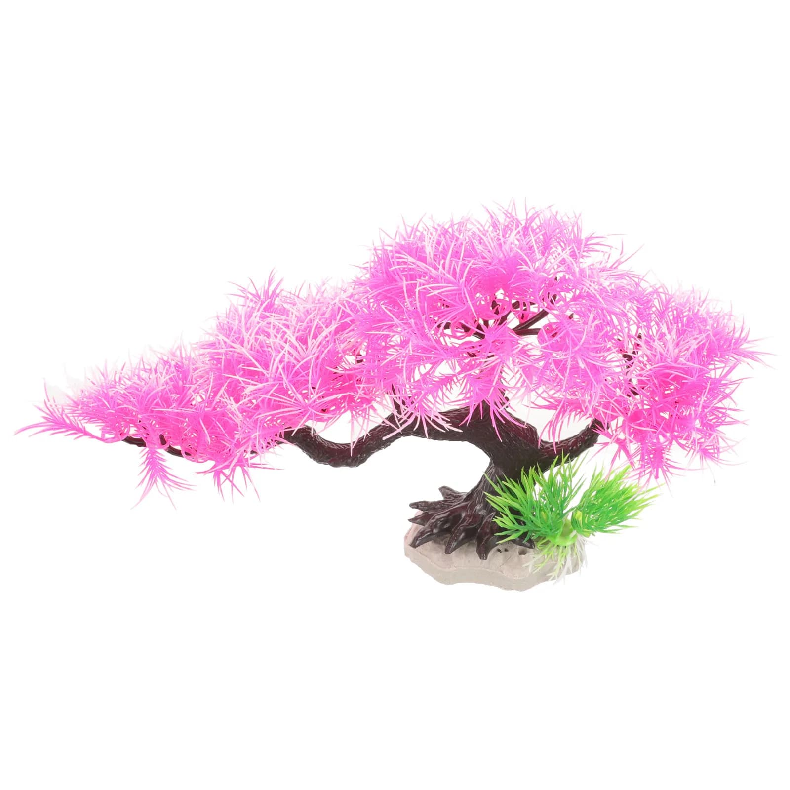 Piante Artificiali per Acquario, Albero di Pino in Plastica, Decorazione Paesaggistica Realistica, Erba Finta per Acquario