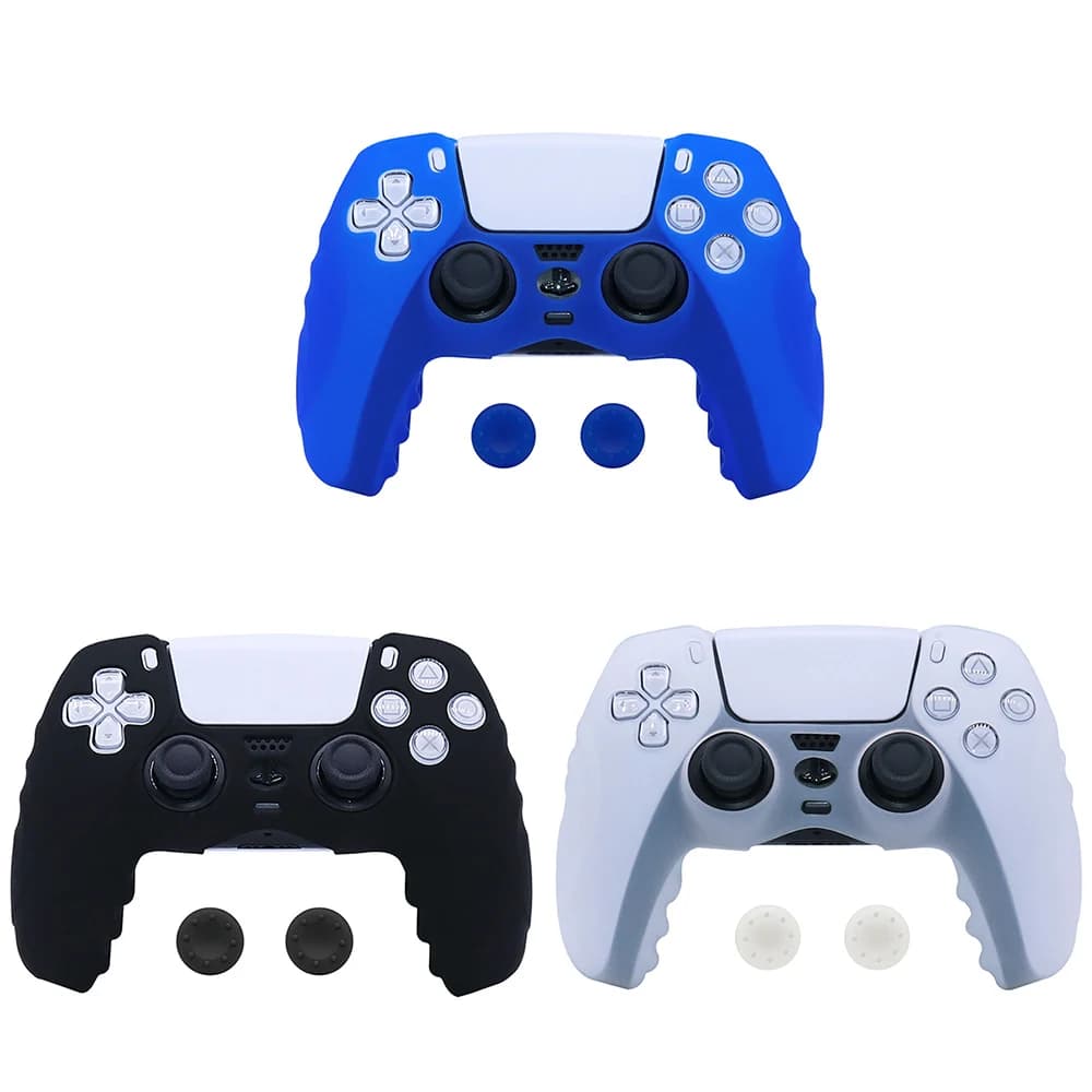 Custodia protettiva per gamepad in silicone morbido per PS5 Custodia analogica antiscivolo per accessori per controller di gioco Sony Playstation 5