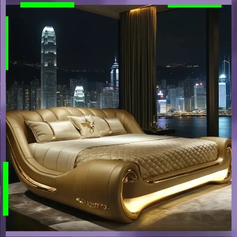 Sleep Style Our Modern Queen Bed Fashionable Double Bed Children Sleek Design Any Bedroom Theme Cama Cama Casal Home Decoration