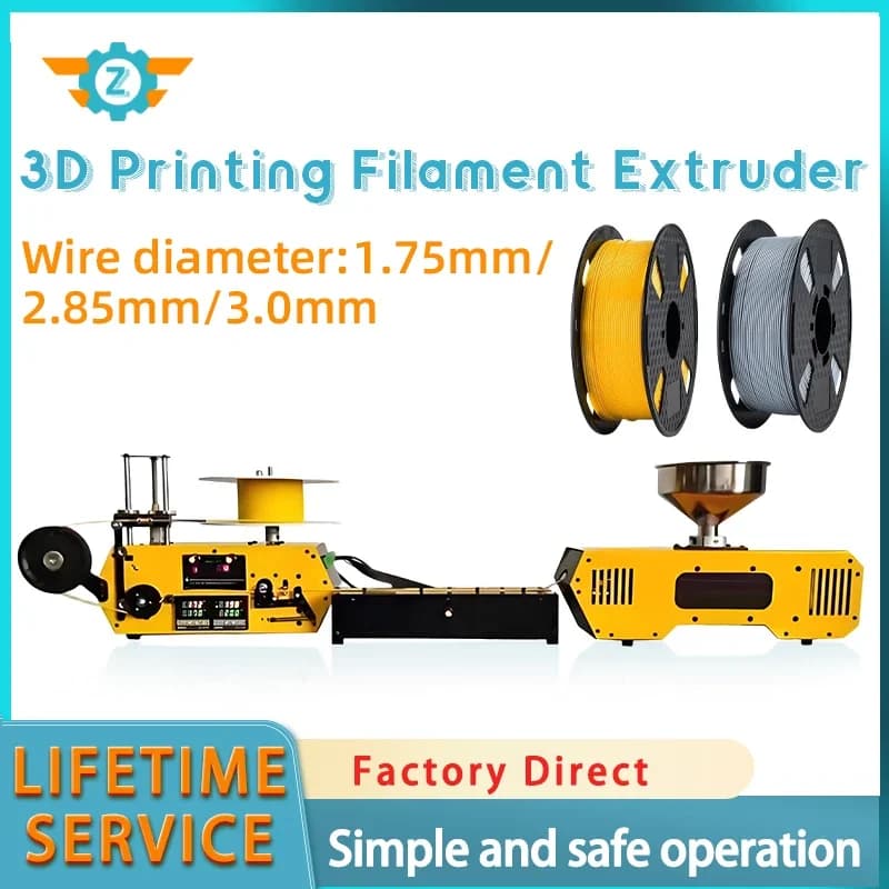 Estrusore da Tavolo HT400 per Stampa 3D, Macchina Automatica per Filamenti con Diametro del Filo 1.75mm-3mm per PLA, PETG, PA, ABS, PC, PP