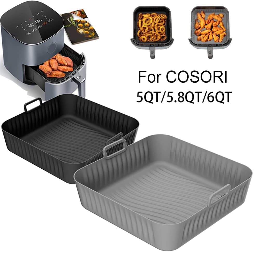 Air Frying Silicone Basket, compatible with 5QT/6QT Conveyor, Silicone Air Frying Container Accessories