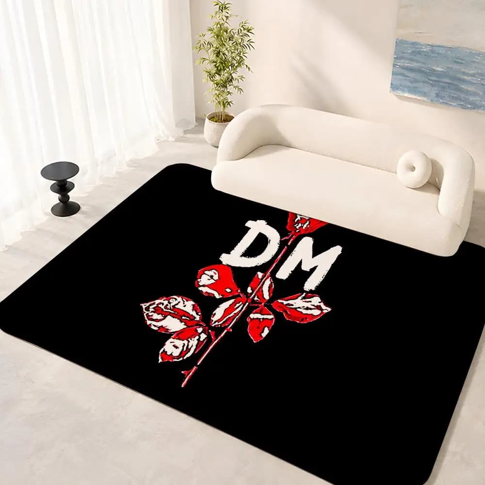DEPECHE MODE Floor Mat Floor Mat Soft Flannel Non-Slip Door Rug for Living Room