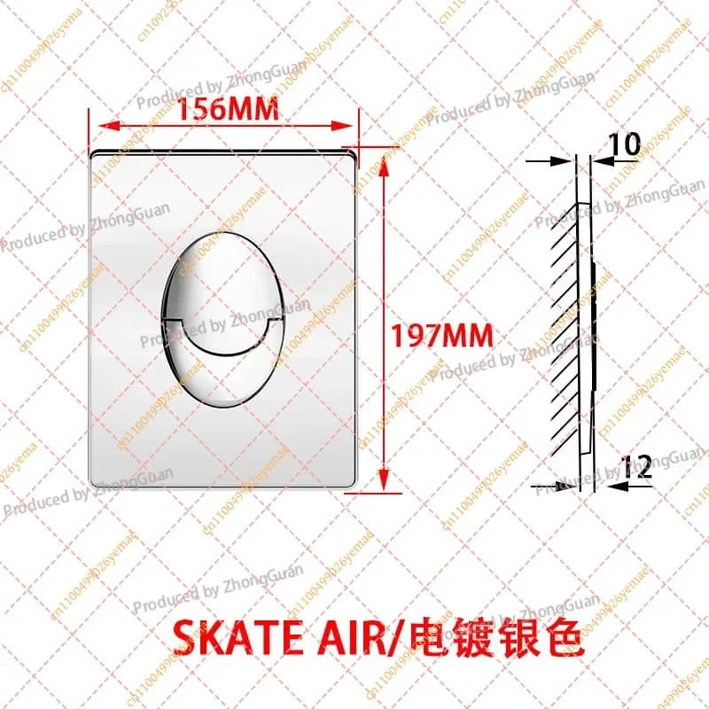 Pneumatic Button Flush Cistern Accessories SkateAir Toilet For GROHE Concealed Cistern Panel Dual-Press
