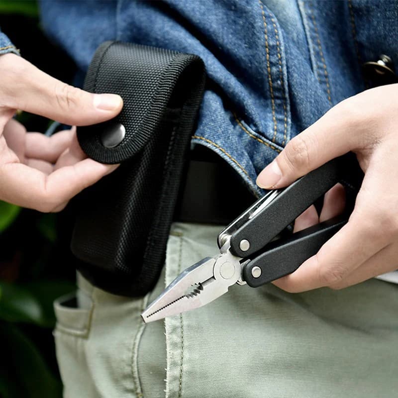 Pinze pieghevoli Copri borsa Guaina Tasca per cintura in nylon Tasca per il trasporto Porta torcia Marsupio