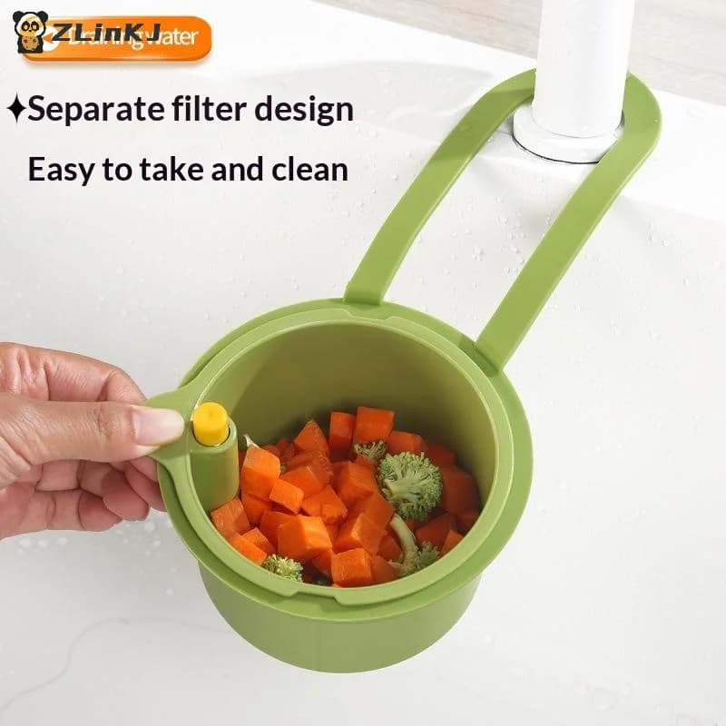 ▶ 1 pz raccoglitore di rifiuti da cucina lavello cestello di scarico rubinetto appeso sacchetto filtro cestino automatico regolabile lavello spugna rack