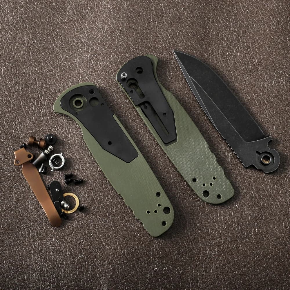 Coltello pieghevole con impugnatura G10, adatto per caccia, campeggio, tattica, sopravvivenza all'aperto, cucina e utensili per il trasporto quotidiano.