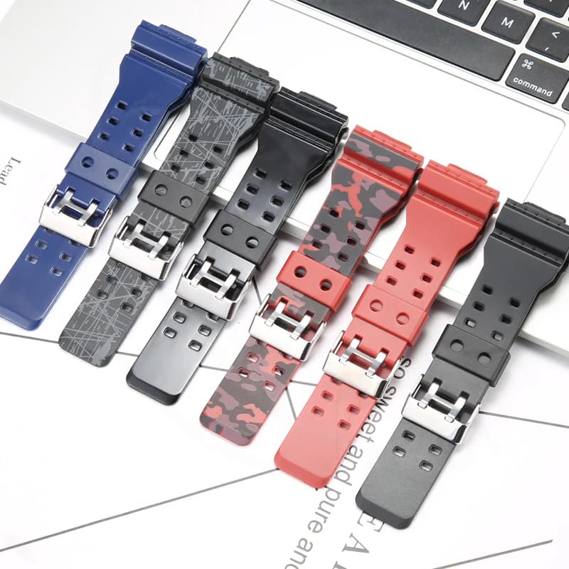 Accessori per orologi Cinturino in resina da 16 mm adatto per Casio GLS GD120 GD GA110 GA100 Cinturino sportivo mimetico da donna per uomo