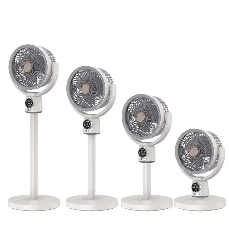 Nuovo Ventilatore a Torre con Telecomando, Ventilatore da Terra Elettrico in Plastica con 5 Pale, Altezza Regolabile, Alimentato a Batteria, per Auto