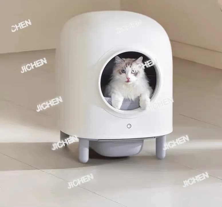 Lettiera automatica per gatti, ampio spazio, toilette per gatti completamente chiusa, deodorante e senza odori, lettiera universale