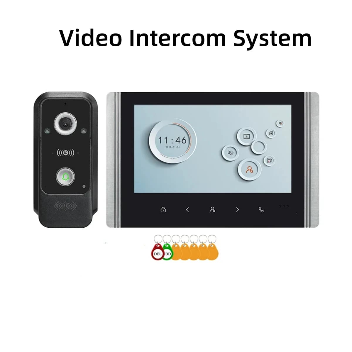1080P WiFi 4 Wired Video Intercom Doorbell Night Vision RFID Card Supports Storage Function Smart Home