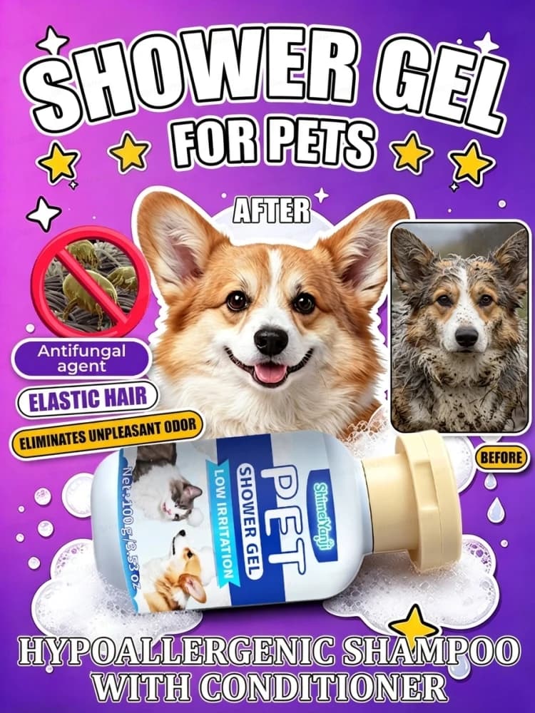 Waterless dry shampoo for cats and dogs; pet grooming and cleaning shampoo; foam; pet supplies