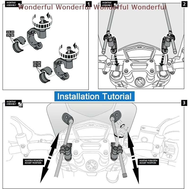 Parabrezza Universale Regolabile per Moto MT07 MT09, CBR600RR, CB1000R, GSXR 600 750