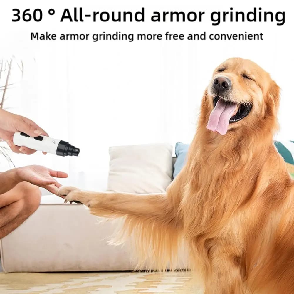 Pet Nail Trinder Quiet Electric Dog Cat Trimmer Painless USB Rechargeable Clipper Paws Grooming Tools For Small Large Dogs
