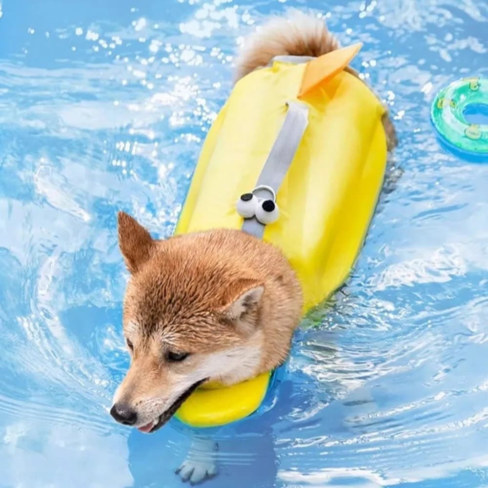 Adjustable Dog Life Jacket Waterproof Breathable Pet Swimsuit High Flotation Hand Carried Dog Swimming Vest Water Activities