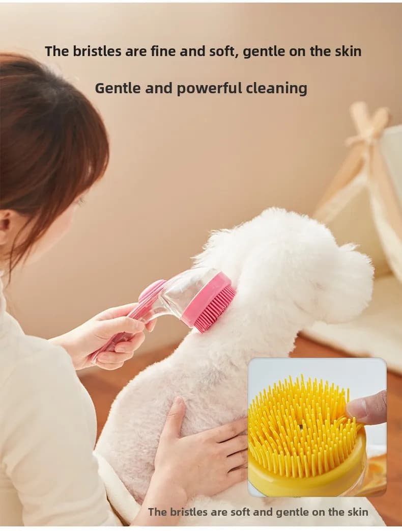 1/2Pcs Pet Bathing Brush Long Handle Dog Cleaning Brush Soft Silicone Pet Grooming Comb for Cats Dogs Cat Massage Brush